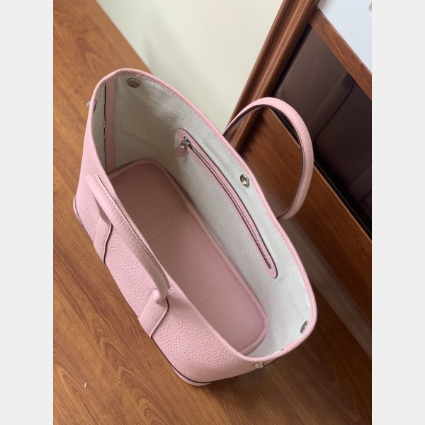Hermes Garden Party 36cm Canvas Handbag Hot Pink Replica Sale Online With  Cheap Price