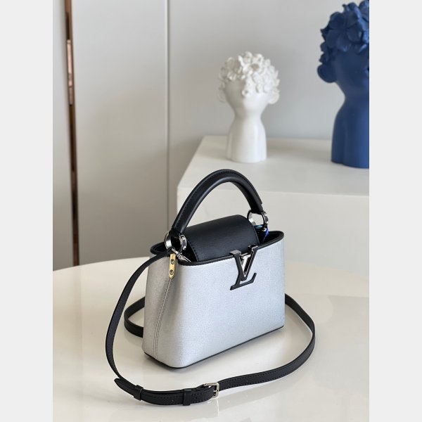 Replica Louis Vuitton Capucines BB LV Bag Etain Metallic Gray