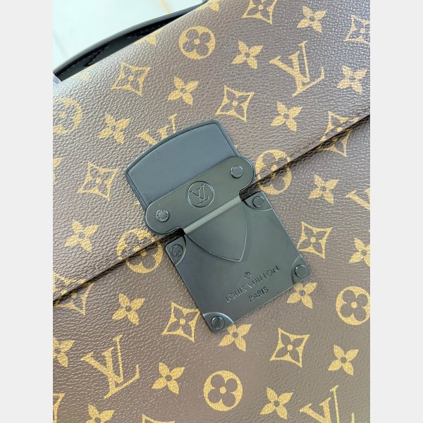 Shop Louis Vuitton Monogram Plain Leather Logo Business & Briefcases (S  LOCK BRIEFCASE, M20835) by Mikrie