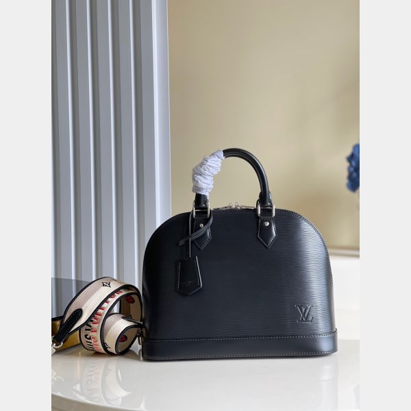 Replica Louis Vuitton Alma BB Bag In Black Epi Leather M40862 BLV197 for  Sale